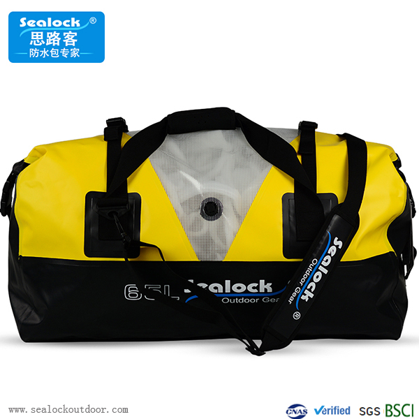 How do you clean a waterproof duffel bag?